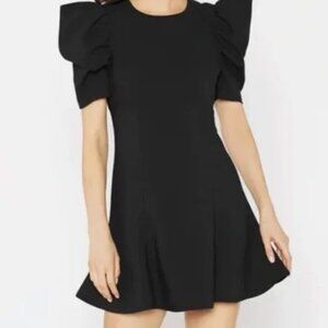 Likely Alia Black Puff Sleeve Mini Dress size 4